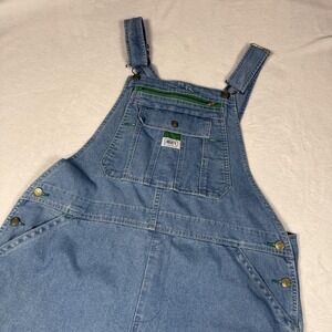 Liberty Overalls Mens XL Blue Denim Bib Overalls Stretch Workwear Carpenter
